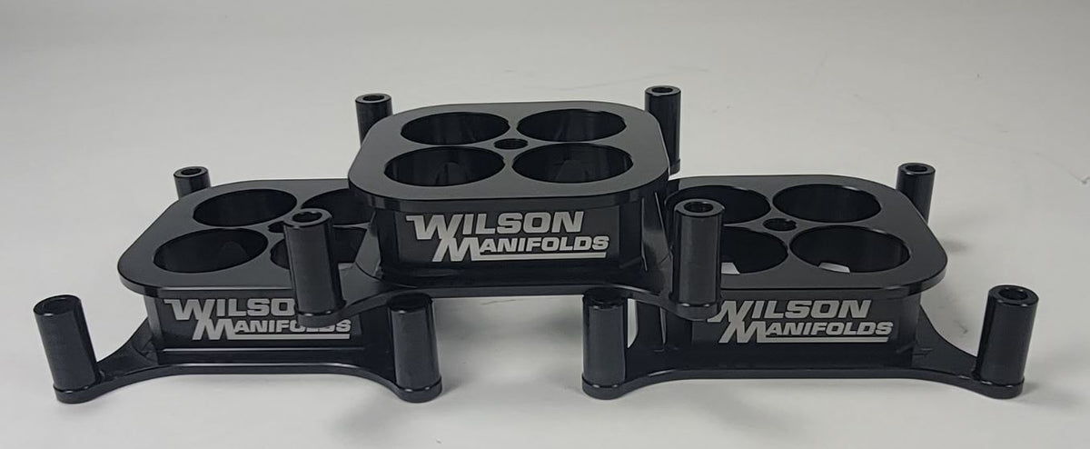 WILSON MANIFOLDS WLS004110 Carburetor Spacer - 4150 1in 4-Hole L/W Tapered
